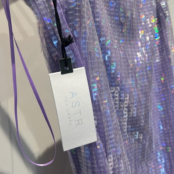 Revolve ASTR the Label Starla Allover Sequin Strappy Midi Dress Lilac size XS - Picture 4 of 12